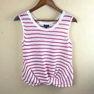 Splendid Striped Knotted Sleeveless Top NWT